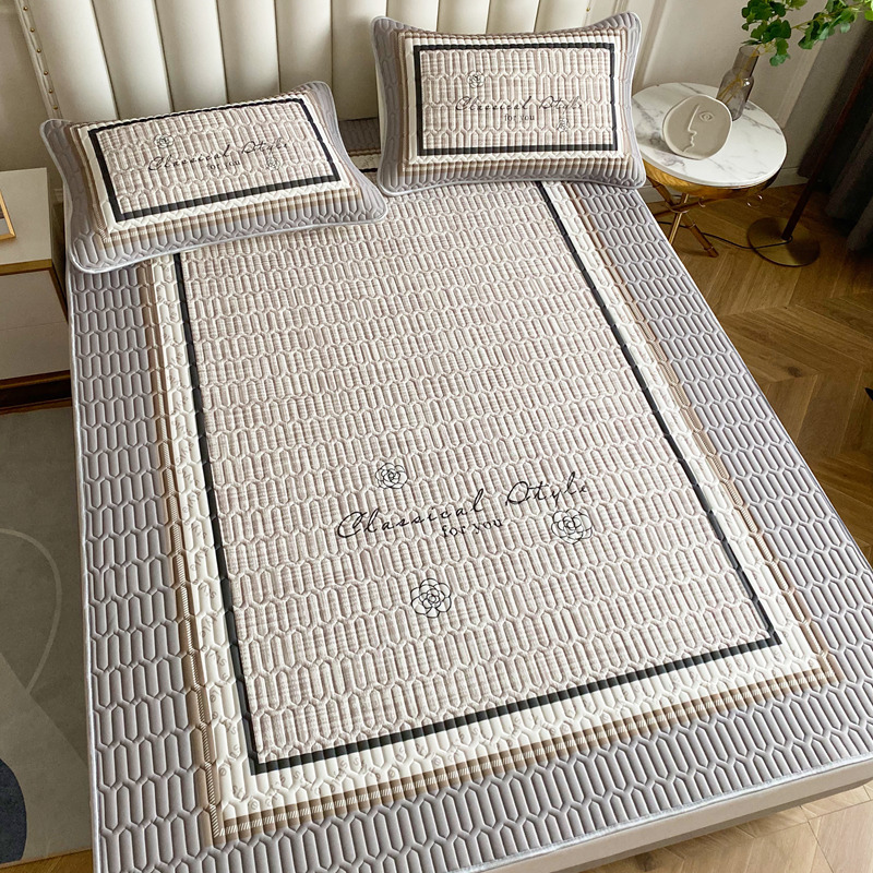 Picture of 2023 new large version of digital printing latex mat three-piece summer bedding air-conditioning mat washable