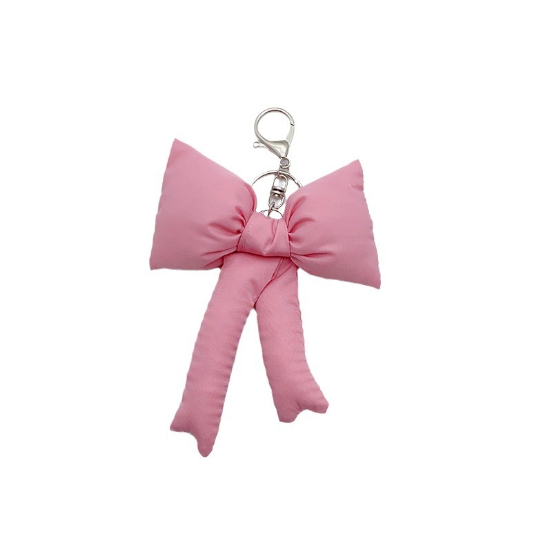 Picture of Ins Korean Style Multi-color Style Cute Girl's Heart Bow Keychain Bag Pendant Accessories High-end Sense Niche Trendy