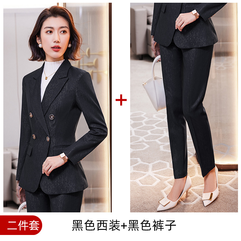 Picture of High-end professional suit suit female autumn and winter temperament goddess fan workplace interview formal wear Manager sales department work clothes