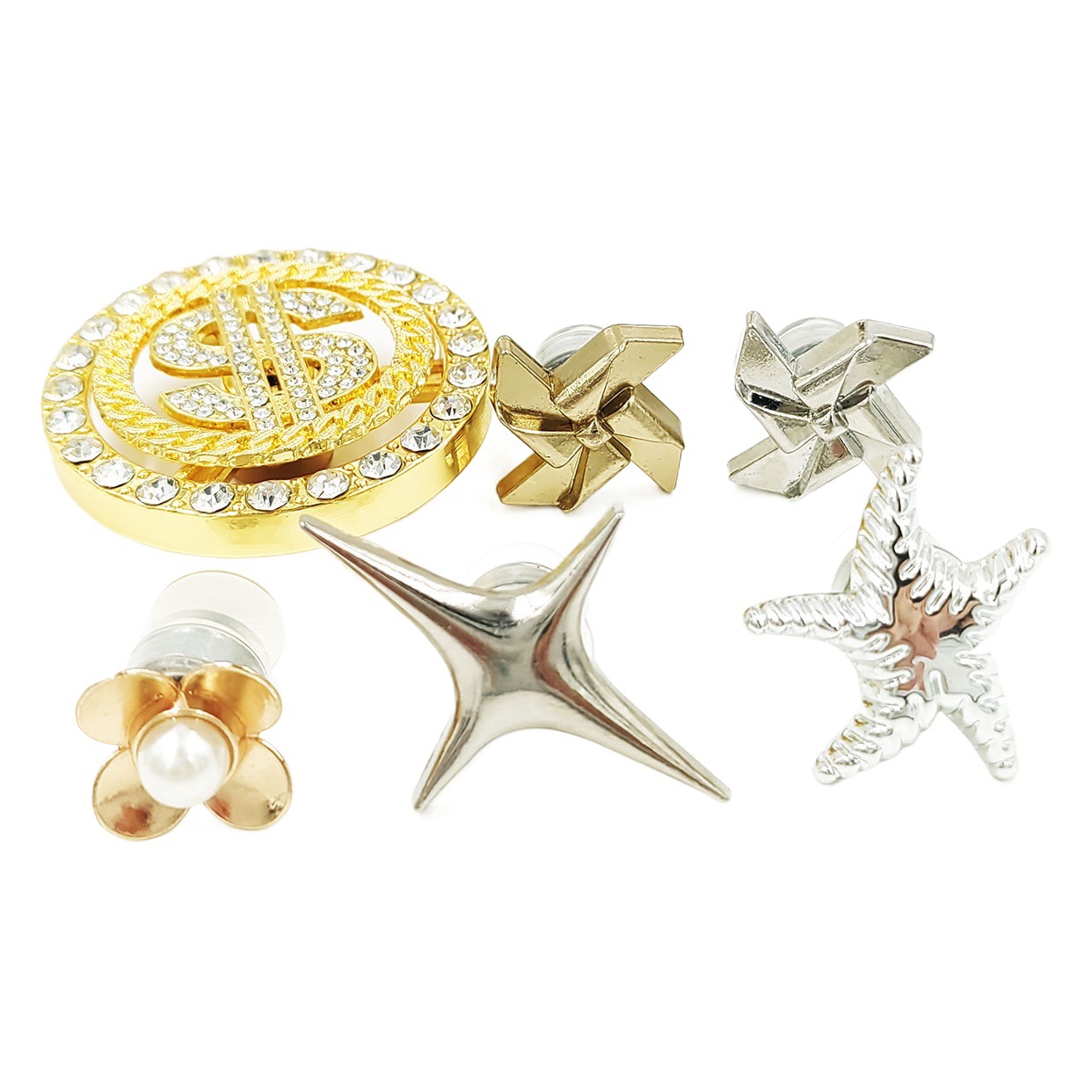 Transporter Cave Shoes Buckle Rotating Diamond US Dollar Old Money Wind Cool Cave Shoes Accessories Qian Duoduo Shoes Flowers