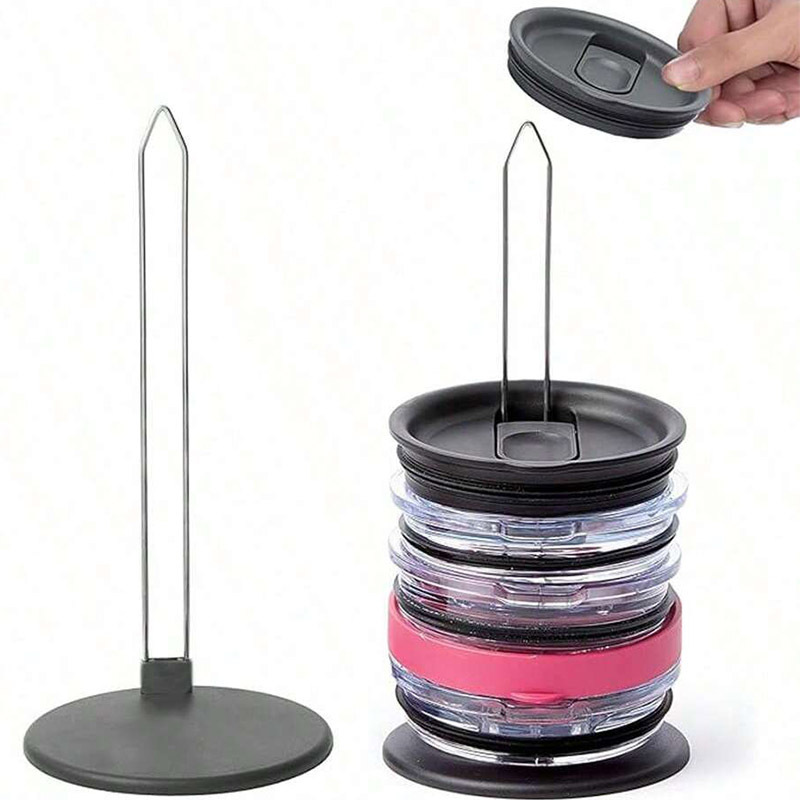 Amazon Cross-border New Product Kitchen Cup Lid Storage Rack Punch-free Vertical Finishing Storage Rack Water Cup Lid Storage Rack