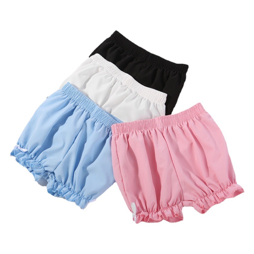 Girls' Safety Pants for Summer Thin Outwear Bottoming Shorts Cute Baby Girls' Bloomers Insurance Pants