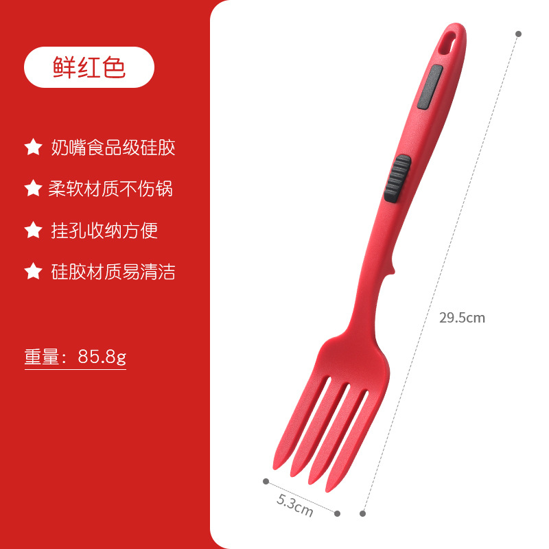 Picture of Amazon Creative Household Multi-function Silicone Cuisine Fork Large Cross-border Spaghetti Fork Fried Noodles Fork