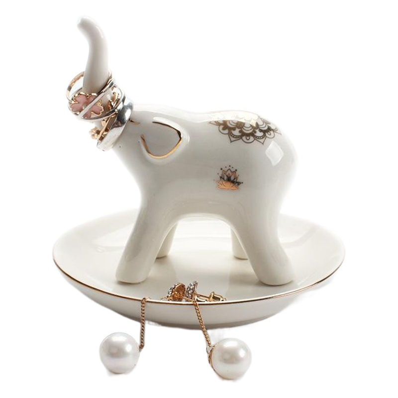 Cross-border Nordic ins jewelry storage plate elephant ring plate jewelry rack ceramic crafts home decoration gift