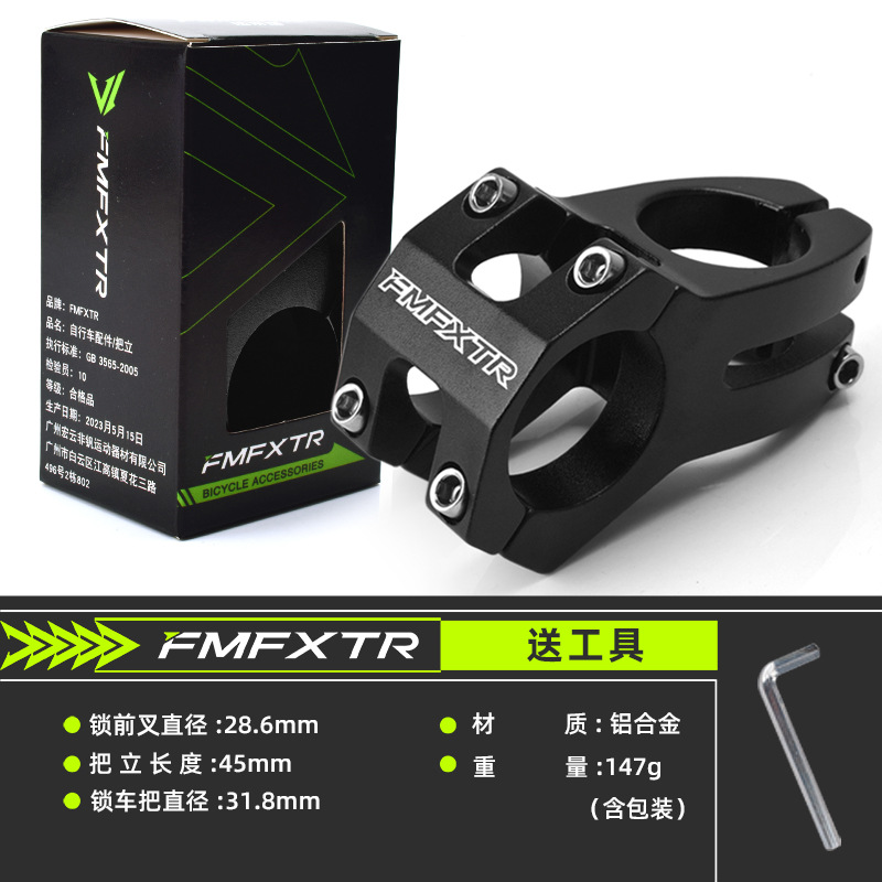 Picture of Bicycle Stem Faucet Handlebar Accessories Road Bike Short Stem Cycling Mountain Bike Cut Out Riser 31.8 Stem