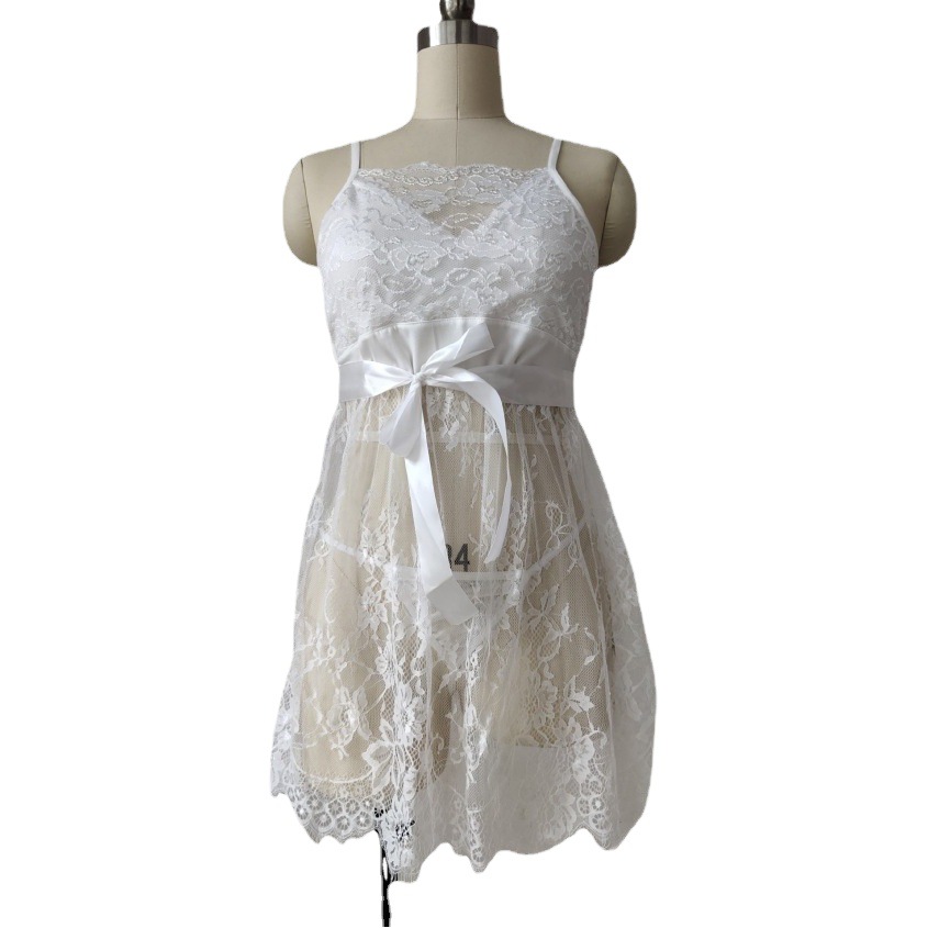 Spot new summer breathable sleeveless lace sexy charming nightdress ladies sexy underwear agent to join