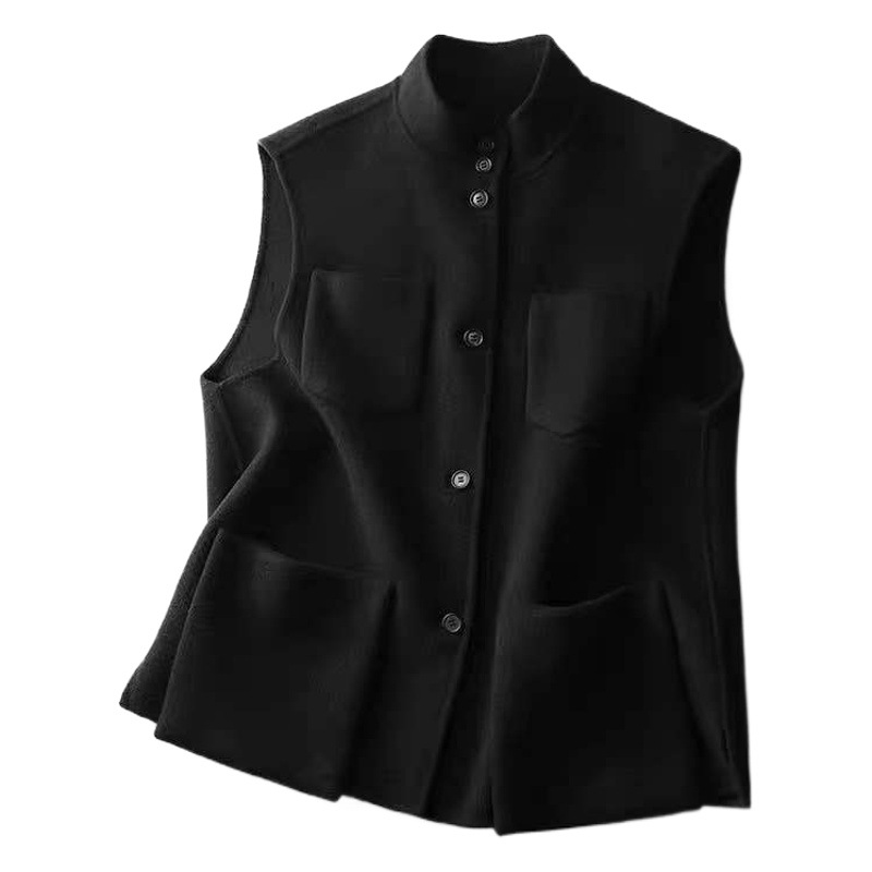 Picture of In-Stock Manufacturer Direct Sale New Large Pocket Workwear Style Wool Double-Sided Vest Jacket for Women Autumn and Winter