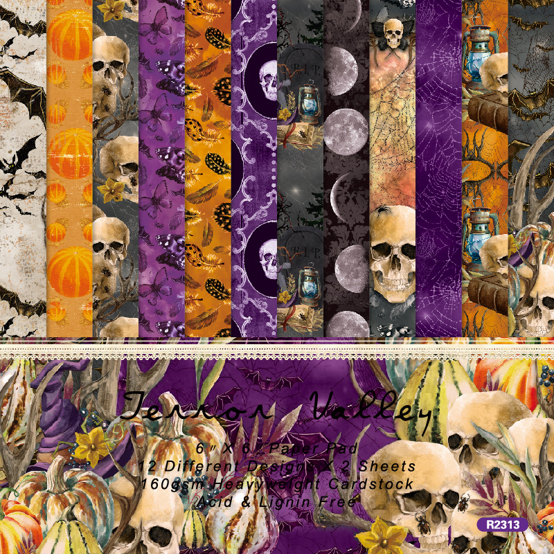 DIY album scrapbook Journal material paper card making Background Paper 6-inch single-sided pattern paper R2313