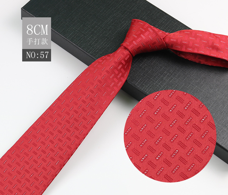 Picture of Men's Tie Business Shirt Stripesd Security Professional Formal Wear Wholesale Plus Logo Manufacturer 8cm Hand-Made
