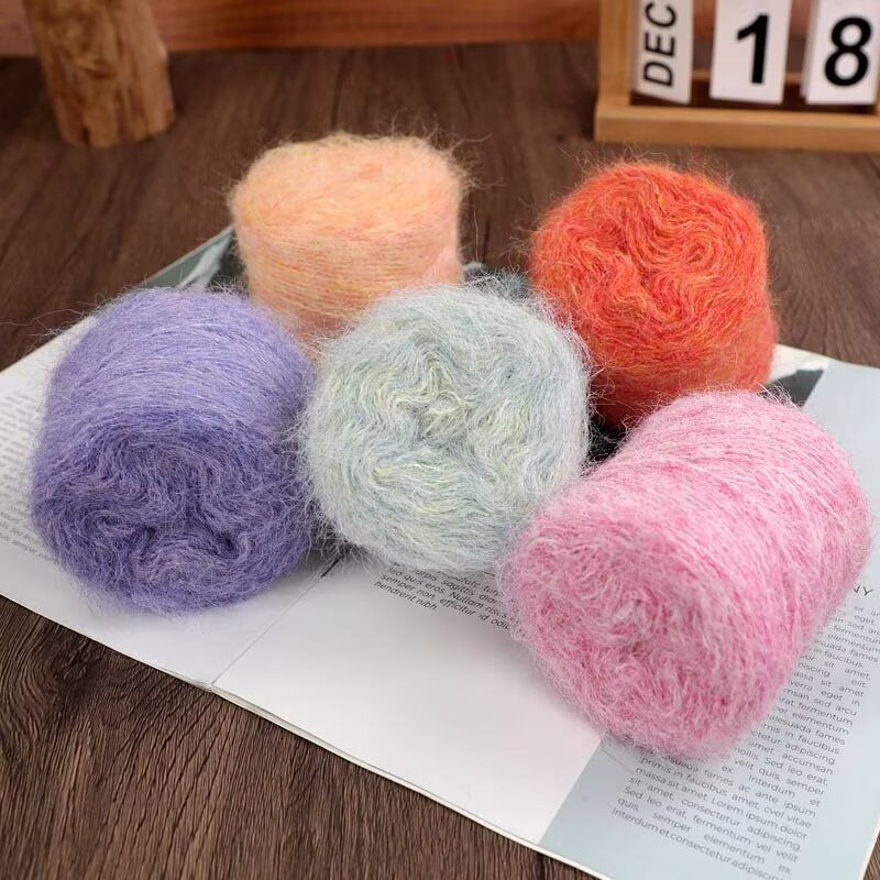 Mauhair glitter bright silk thread thick thread group hand woven diy scarf hat shawl coat special wholesale