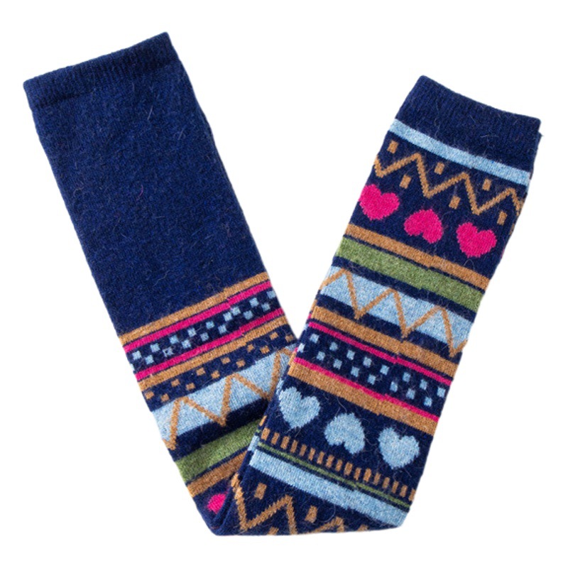 Picture of Factory wholesale Japanese women's knee pads warm long tube pile socks autumn and winter mixed rabbit wool long leg knee socks
