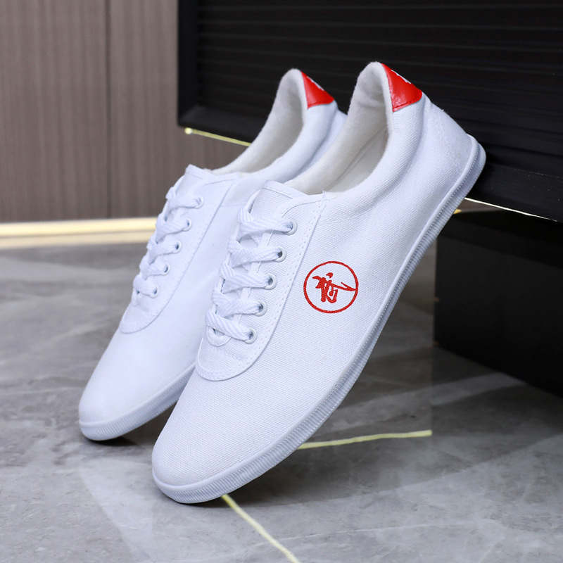 Wenrodi martial arts shoes men's shoes women's canvas tendon bottom exercise shoes children's training performance shoes sneaker