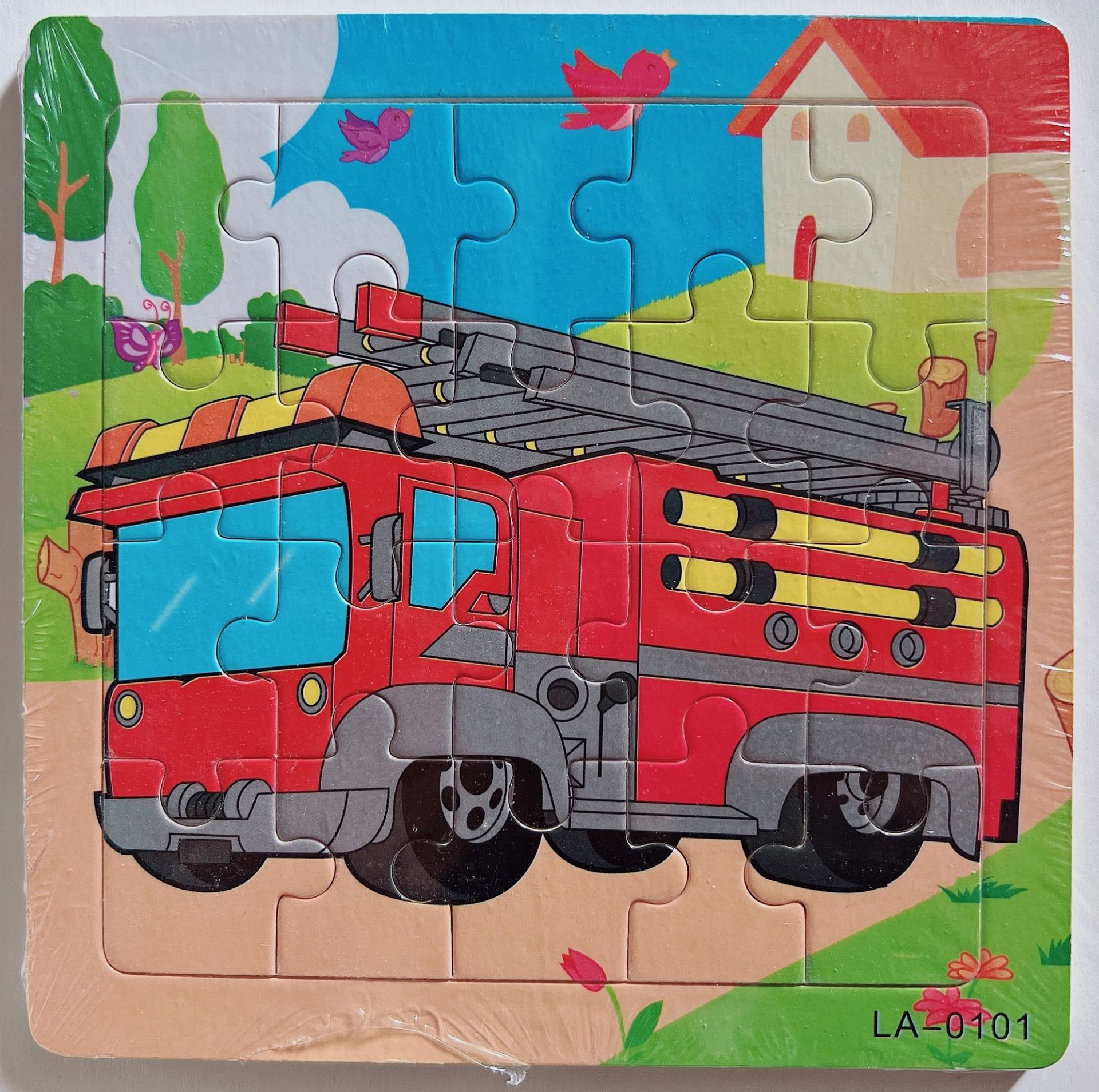 Picture of 20 Pieces of Wooden Kidsren's Intellectual Toys, Wooden Puzzles, Cartoon Animals, Street Stall Toys, Factory Direct Supply