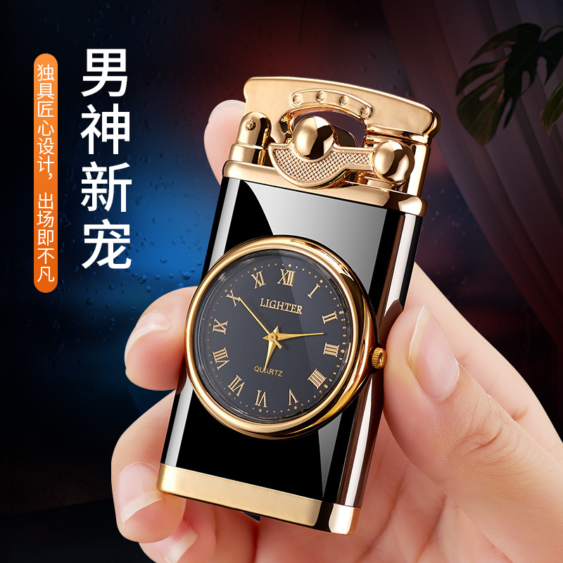 Picture of Personalized cross-border multifunctional electronic watch cigarette lighter one-in-one multi-purpose Internet celebrity men's gift lighter
