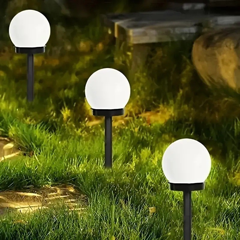 Picture of Cross-Border Solar Round Bulb Ground Lamp Simple Waterproof Outdoor Courtyard Lamp Garden Villa Decorative Lawn Lamp