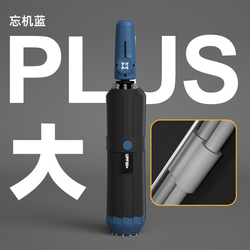 Picture of Umbrella Full-automatic Umbrella Men's Large Wholesale Advertising Umbrella Women's Sunlight and Rain Dual-use Sunscreen Anti-Purple