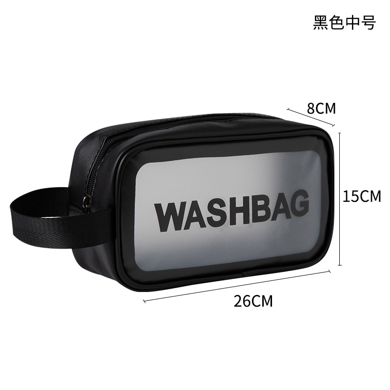 Picture of Waterproof Wash Bag Large Capacity Travel Cosmetic Storage Bag High-grade Sense Portable Transparent PVC Wash Bag for Women