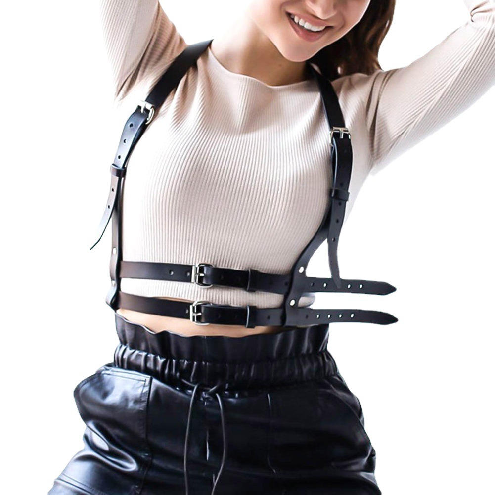 European and American Double Leather Belt Bindled Strap