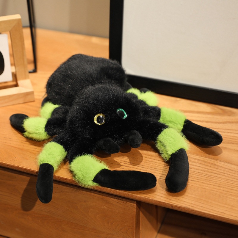 Cartoon Spider Doll Furry Insect Doll Simulation Colorful Four-Eyed Spider Plush Toy Pendant Gift