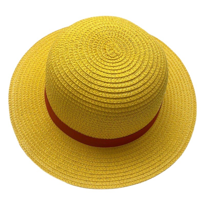 Hot Hot children yellow straw hat straw hat decorative stage hat outdoor sunshade sunscreen hat wholesale