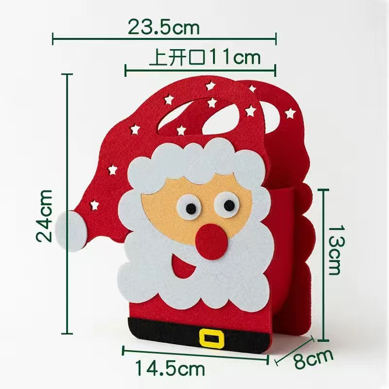 Picture of Christmas Niche Cartoon 3D Gift Bag Peace Fruit Felt Packaging Bag Custom Tote Gift Bag Gift Box