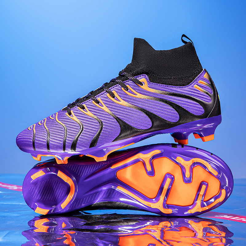 Cross-Border Stab 15 High-Top Football Shoes for Men with Broken Nails Tf Kidsren and Girls Ag Long and Short Spike Student Training Sneakers