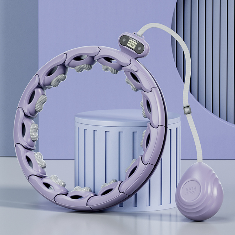 Massage Lazy Counting Hula Hoop, Smart Massage for Men and Women, Abdominal Tightening, Weighted Hula Hoop That Won'T Fall Off, Indoor Use