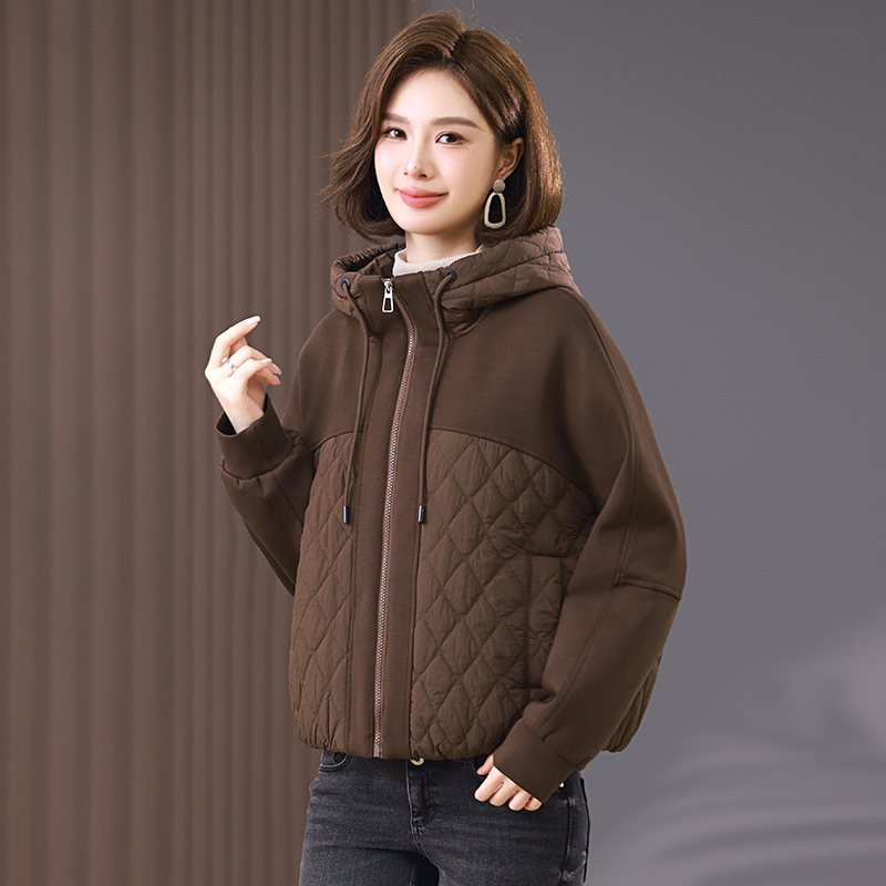Picture of Light and thin cotton-padded jacket women's 2024 new autumn and winter short middle-aged mother western style thin cotton-padded jacket coat