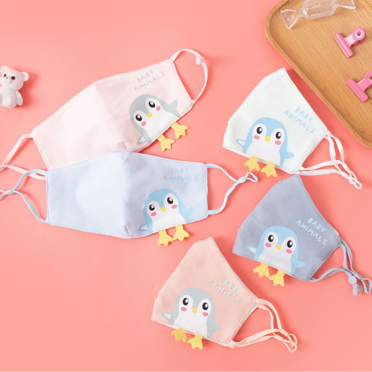 Children's cartoon mask autumn and winter cotton cotton cotton three-dimensional cotton baby boys and girls children outdoor warm cute