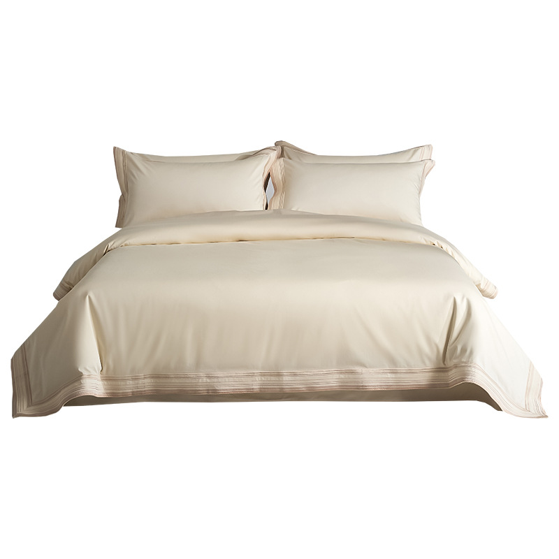 Picture of High-End 210-Count Xinjiang Long-Staple Cotton Four-Piece Set Class a Pure Cotton Bed Bed Sheets Quilt Cover Satin Cotton Accessible Luxury Set 4