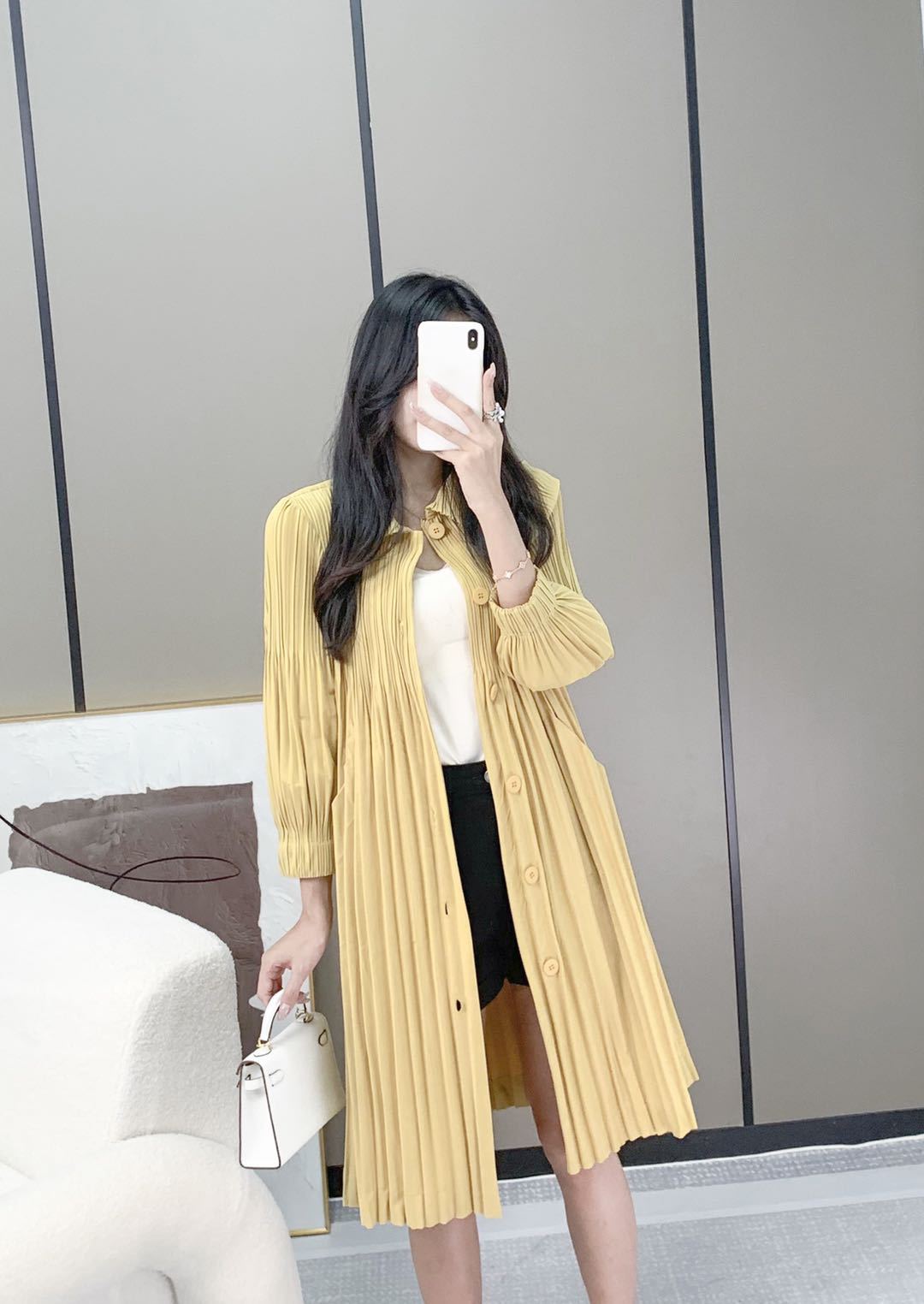 Picture of High-end Pleated Women's Jacket All-match 2024 Autumn and Winter New Elegant Casual Single-breasted Warm Long-sleeved Jacket