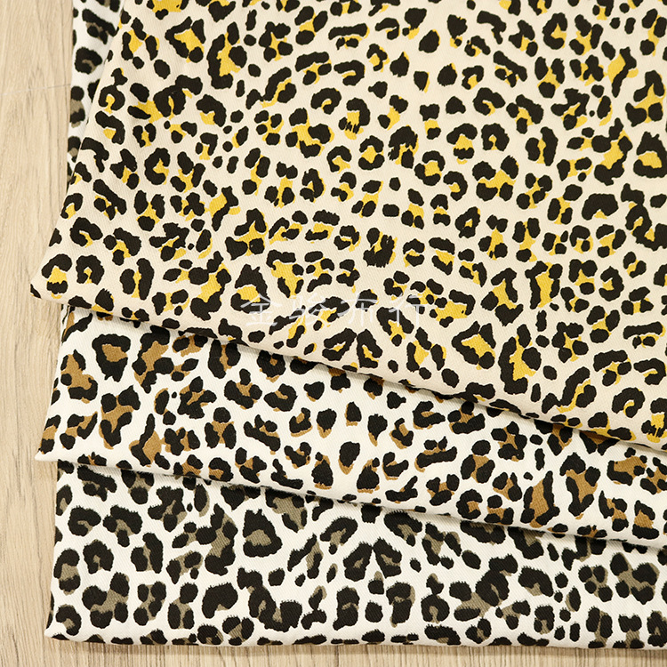 Spring and Summer new leopard print camouflage printed cotton shirt fabric children's clothing boys' coat woven washed cotton cloth