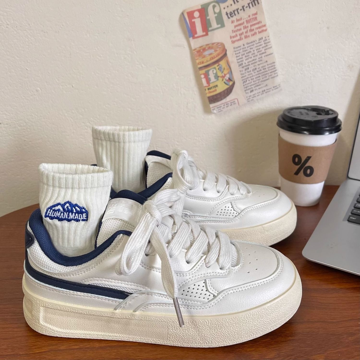Hong Kong-style Niche silver Classic Sneakers Women's Ins Trendy 2024 New Autumn All-match Korean-style Sports Casual Shoes