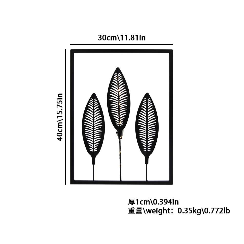 Picture of New Leaf Iron Wall Decoration Creative Living Room Sofa Background Wall Hanging Flower and Leaf Wall Hanging Iron Crafts