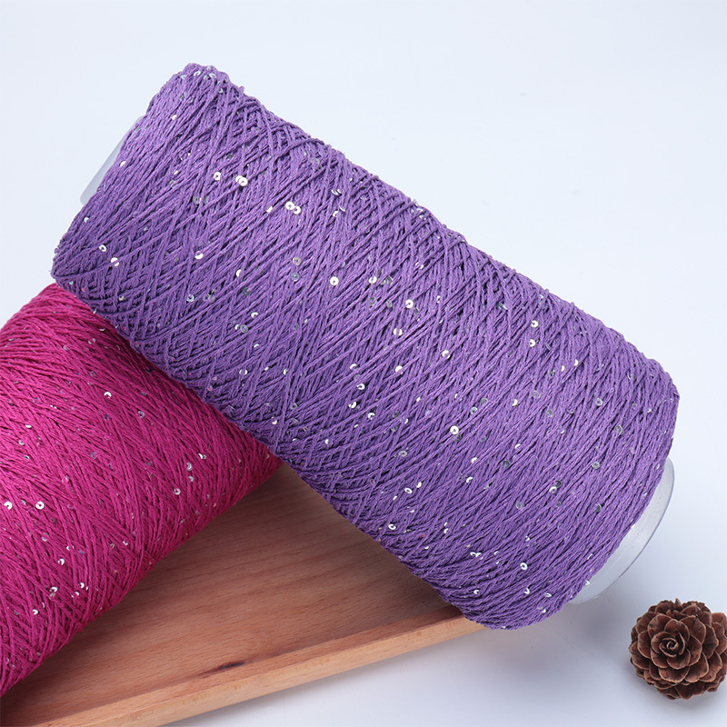 Cross-border Hot New Products Dense Sequin Linen Twist Small Bead Shiny Wool Ball Hand-woven diy