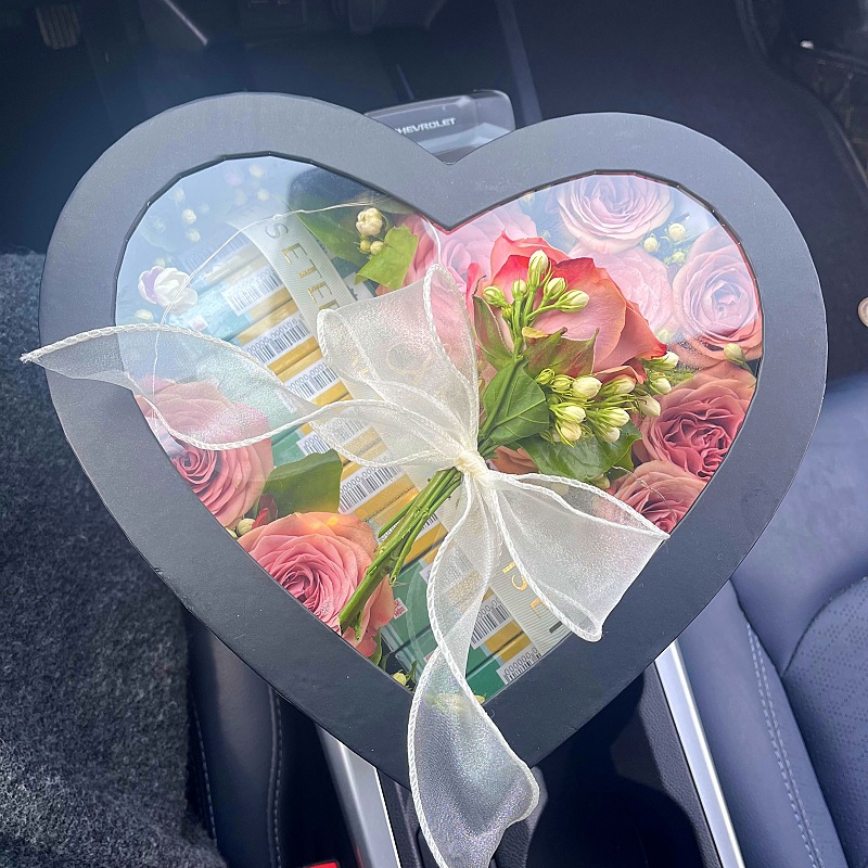 Su Xing Rose Box Valentine's Day Gift Box High-End Winter Four-Piece Gift Packaging Box with Money Flower Christmas Flower Box