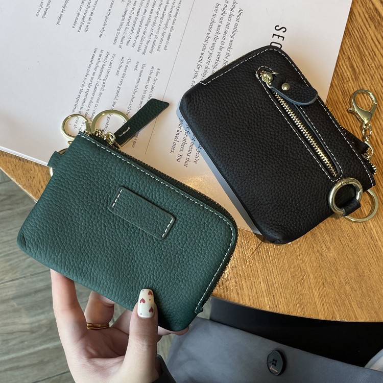 Genuine Leather Women's Small Wallet Top Layer Cowhide Cross-border Fashion Change Clutch Daily All-match Coin Key Pouch