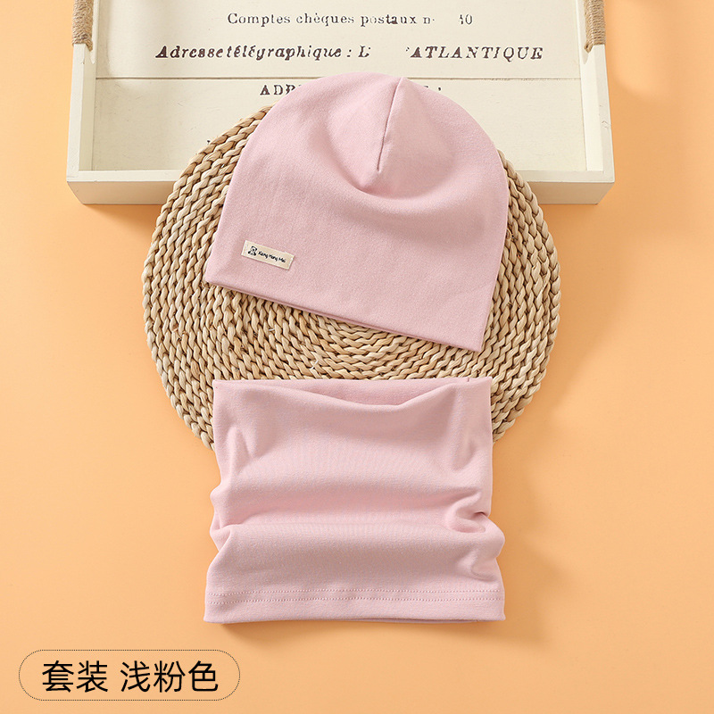 Picture of New baby double hat suit warm Amazon foreign trade wholesale printing children's scarf hat suit