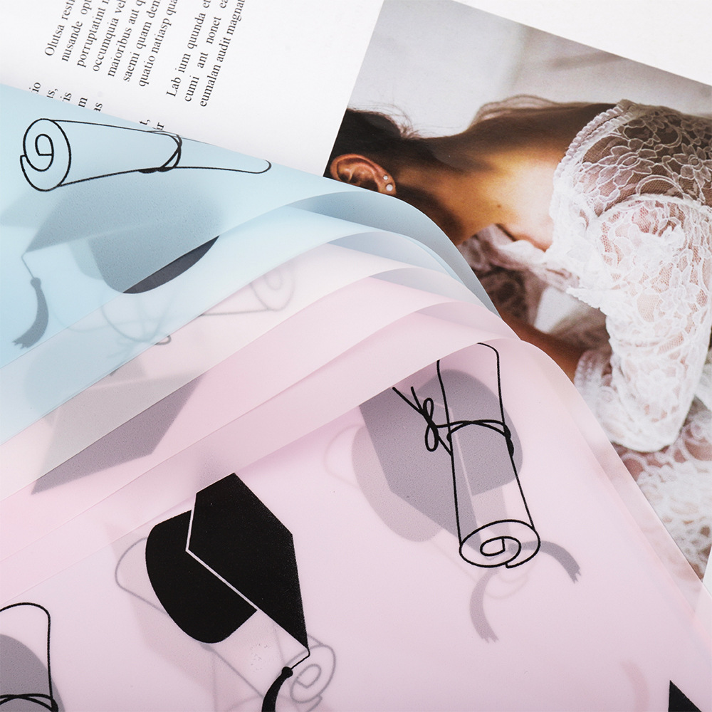 Picture of Factory wholesale graduation season waterproof bow book flower wrapping paper college entrance examination bachelor hat bouquet wrapping paper