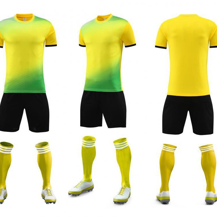 New Adult Football Clothes Summer Football Training Clothes Men's Game Sports suit Clothing Color-block Jersey