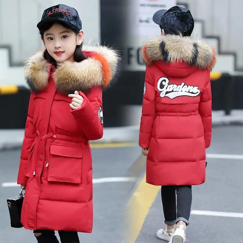 Picture of Girls' Cotton-padded Clothes 2021 New Korean Style Fashionable All-match Down Cotton-padded Jacket Mid-length Cotton-padded Jacket Trend for Middle-aged Children