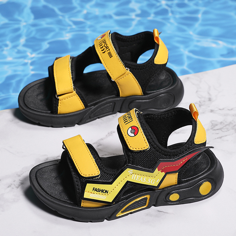 Boys Sandals Summer 2025 New Children's Sports Non-slip Beach Shoes Large Boys Soft Sole Lightweight Sandals