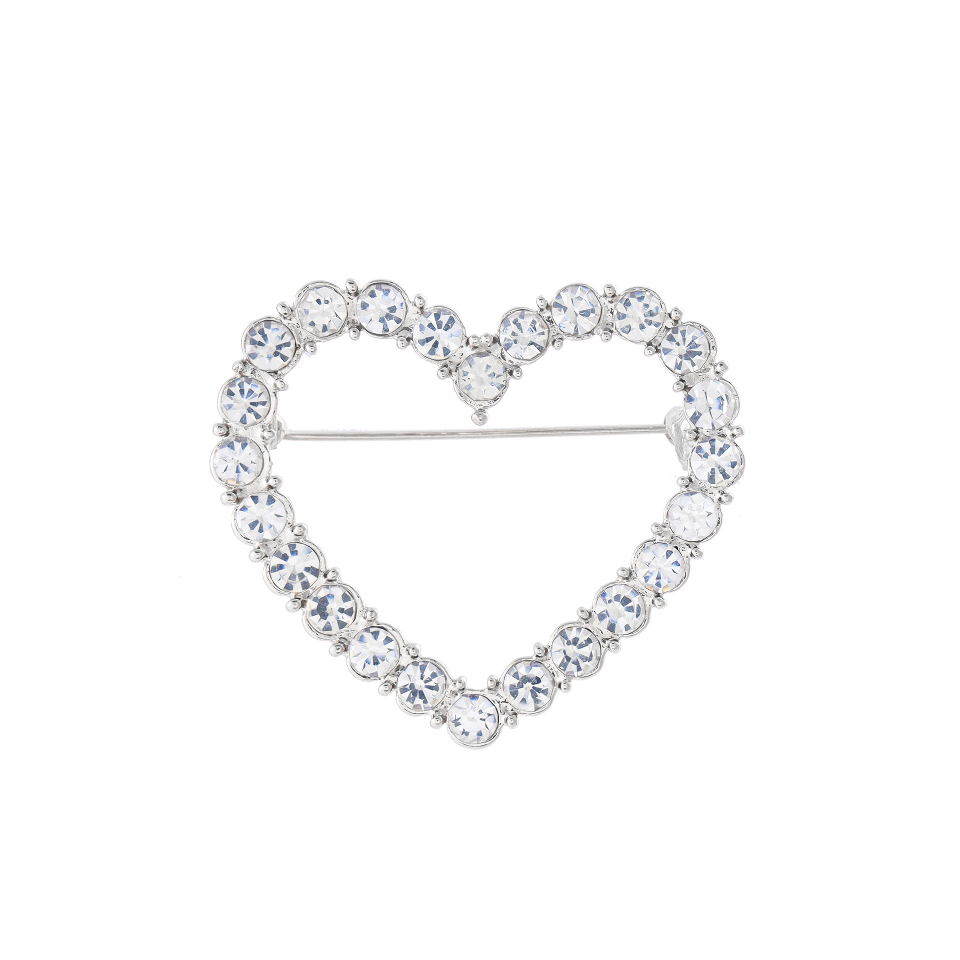 Picture of Korean-style simple versatile love diamond corsage women's elegant temperament corsage pin anti-light fixed clothing accessories