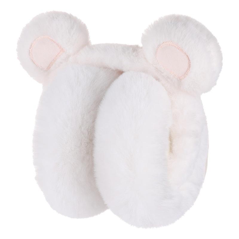 Korean version of antifreeze plush earmuffs warm folding winter ear protection students ear warm cute antifreeze riding ear protection