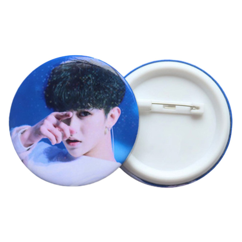Picture of Tinplate badge consumables safety needle badge material Yum material plastic bottom badge blank consumables