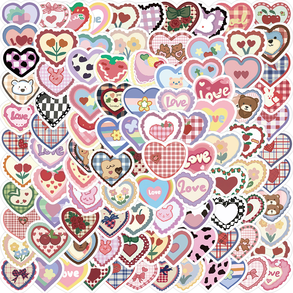100 small size original love graffiti stickers decorative guitar notes luggage DIY waterproof wholesale