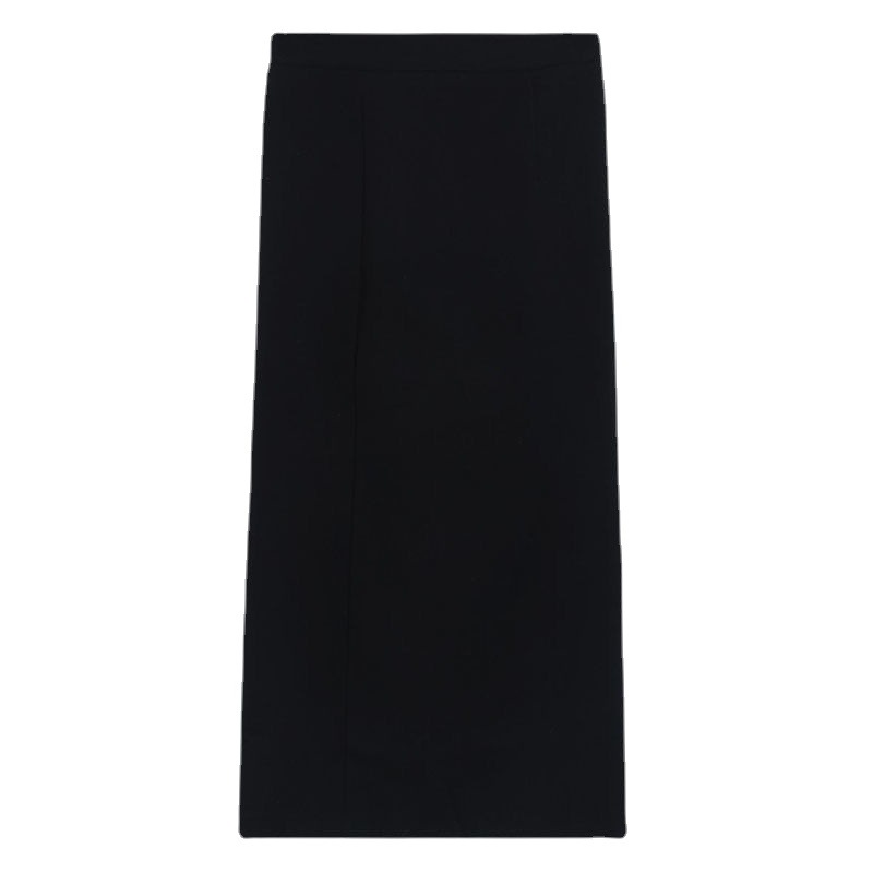 Picture of 2022 Summer Suit Skirt for Chubby Girls Large Size Meat Covering New High Waist A- Line Skirt Mid-Length Rear Split One-Step Skirt