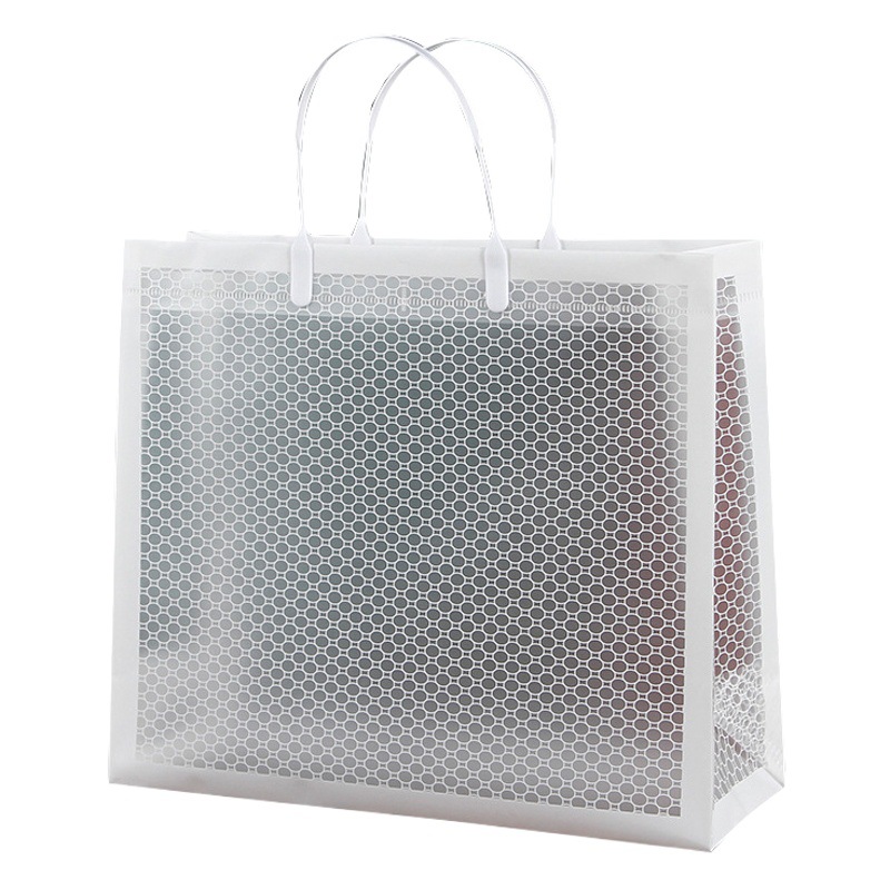 Manufacturers supply laminated mesh handbag PVC plastic handbag clothing gift bag shopping handbag