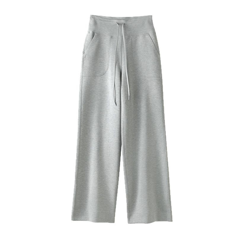 Picture of Lulu's Same Style Modal High-Waisted Casual Air Straight Pants, Slim and Smooth Naked Feeling, Loose Wide-Leg Pants for Women, New Product