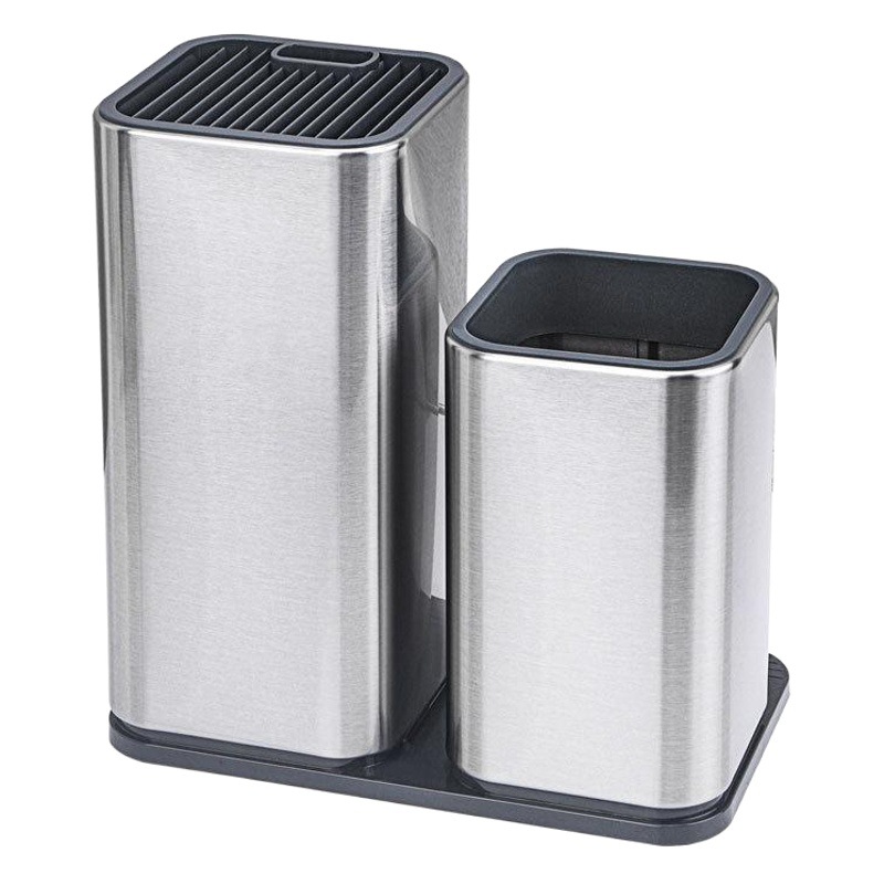 Kitchen tool storage barrel stainless steel storage barrel floor-mounted kitchen utensils kitchen rack tools